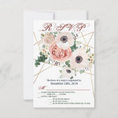 3.5x5 R.S.V.P. Kaart Geometrische Tuin Roos Anemon (Voorkant)