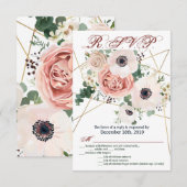 3.5x5 R.S.V.P. Kaart Geometrische Tuin Roos Anemon (Voorkant / Achterkant)