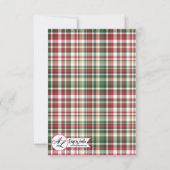 3.5x5 R.S.V.P.-kaart Gouden glitter rendier geruit Kaart (Achterkant)