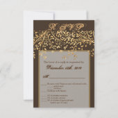 3.5x5 R.S.V.P. Kaart Goudfolie Herfst Herfst Boom  (Voorkant)