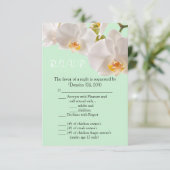 3.5x5 R.S.V.P.-kaart Groen & Orchidee Kaart (Staand voorkant)