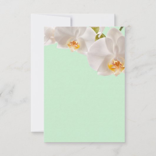 3.5x5 R.S.V.P.-kaart Groen & Orchidee Kaart (Achterkant)