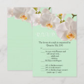 3.5x5 R.S.V.P.-kaart Groen & Orchidee Kaart (Voorkant / Achterkant)