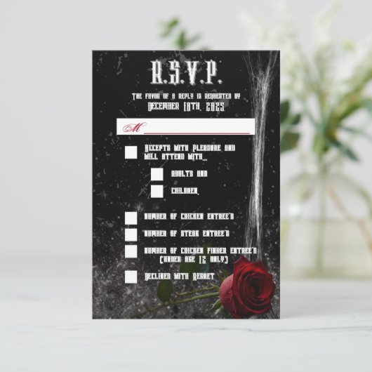 3.5x5 R.S.V.P. Kaart Haunting Adeline Zade Meadows (Staand voorkant)