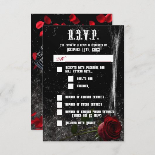 3.5x5 R.S.V.P. Kaart Haunting Adeline Zade Meadows (Voorkant / Achterkant)