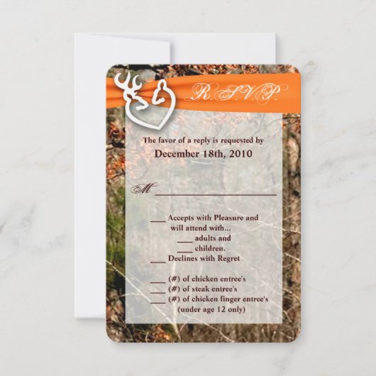 3.5x5 R.S.V.P. kaart Herten paar Doe Ree Camo (Voorkant)