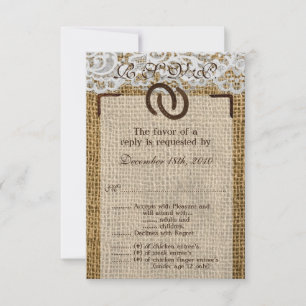 3.5x5 R.S.V.P. kaart Hoefijzers Jute