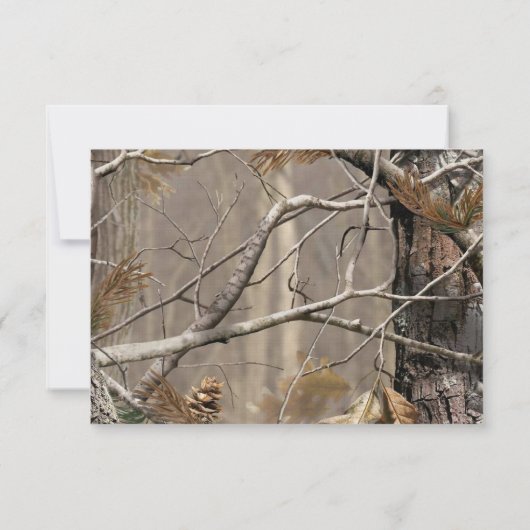 3,5x5 R.S.V.P. Kaart Hunters Camo Camoflauge Deer (Achterkant)