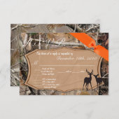 3,5x5 R.S.V.P. Kaart Hunters Camo Camoflauge Deer (Voorkant / Achterkant)