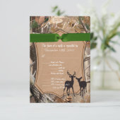 3,5x5 R.S.V.P. Kaart Hunters Camo Camoflauge Deer (Staand voorkant)