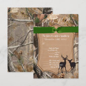 3,5x5 R.S.V.P. Kaart Hunters Camo Camoflauge Deer (Voorkant / Achterkant)