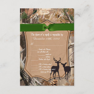 3,5x5 R.S.V.P. Kaart Hunters Camo Camoflauge Deer