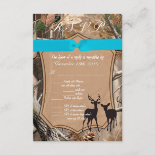 3,5x5 R.S.V.P. Kaart Hunters Camo Camoflauge Deer
