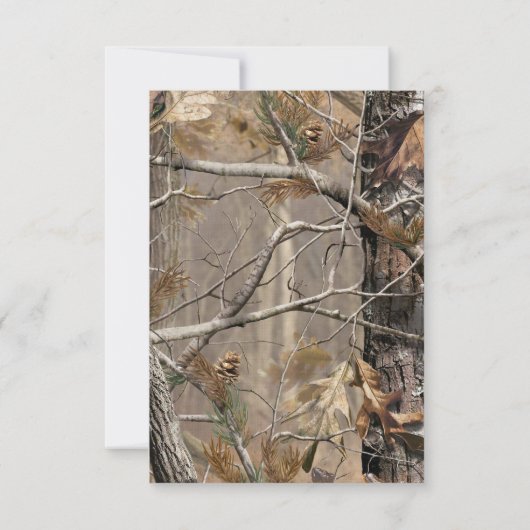 3,5x5 R.S.V.P. Kaart Hunters Camo Camoflauge Deer (Achterkant)