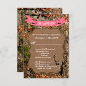 3,5x5 R.S.V.P. Kaart Hunting Deer Buck Head Camo (Voorkant / Achterkant)