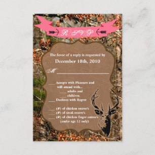 3,5x5 R.S.V.P. Kaart Hunting Deer Buck Head Camo