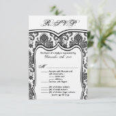 3.5x5 R.S.V.P. kaart Huwelijk Damaskus (Staand voorkant)