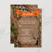 3.5x5 R.S.V.P. kaart Jacht herten bok kop camoufla (Voorkant / Achterkant)