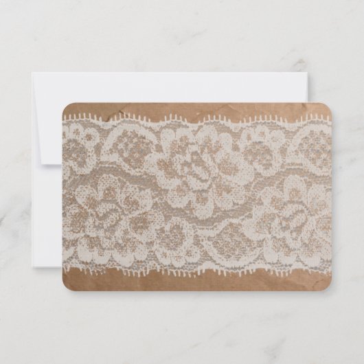 3.5x5 R.S.V.P. Kaart Kraft Papier Zak Kantstrook J (Achterkant)
