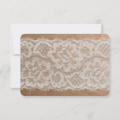 3.5x5 R.S.V.P.-kaart Kraftpapier Zak Kantstrook Ju Kaart (Achterkant)