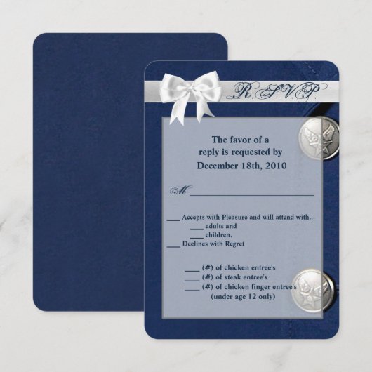 3,5x5 R.S.V.P. Kaart Luchtkracht klasse A Eenvormi (Voorkant / Achterkant)