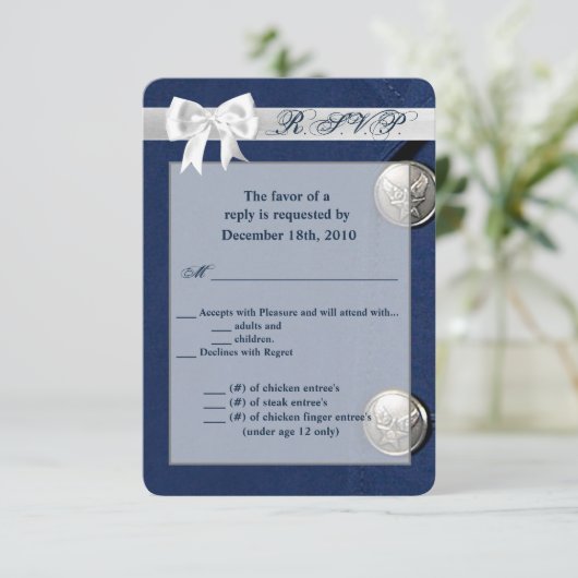 3,5x5 R.S.V.P. Kaart Luchtkracht klasse A Eenvormi (Staand voorkant)