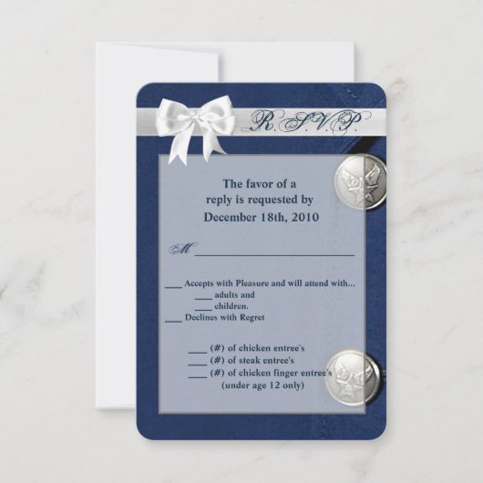 3,5x5 R.S.V.P. Kaart Luchtkracht klasse A Eenvormi (Voorkant)