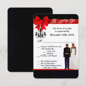 3.5x5 R.S.V.P.-kaart Marine Afrikaanse Amerikaanse Kaart (Voorkant / Achterkant)