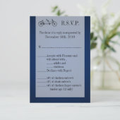 3.5x5 R.S.V.P. kaart marine dubbele fiets (Staand voorkant)