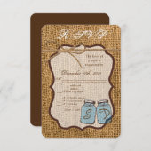 3.5x5 R.S.V.P. Kaart Mason Jar Burlap Land Rusti (Voorkant / Achterkant)