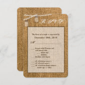 3.5x5 R.S.V.P. Kaart Mason Jar String Lights Burla (Voorkant / Achterkant)