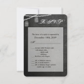 3.5x5 R.S.V.P. Kaart Mason Jar String Lights krijt (Voorkant)