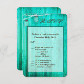 3.5x5 R.S.V.P. Kaart Mason Jar String Lights Wood (Voorkant / Achterkant)