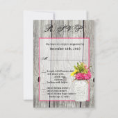 3.5x5 R.S.V.P. Kaart Mason Jar Wildbloemen Schuur (Voorkant)