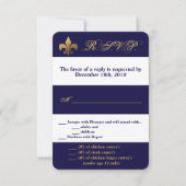 3.5x5 R.S.V.P. Kaart Modern Stripe Navy White Cont (Voorkant)