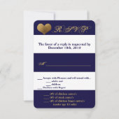3.5x5 R.S.V.P. Kaart Modern Stripe Navy White Cont (Voorkant)