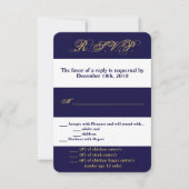 3.5x5 R.S.V.P. Kaart Modern Stripe Navy White Cont (Voorkant)