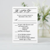 3.5x5 R.S.V.P. Kaart Modern Typografie Krantenpapi (Staand voorkant)