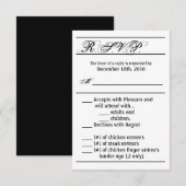 3.5x5 R.S.V.P. Kaart Modern Typografie Krantenpapi (Voorkant / Achterkant)