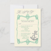 3.5x5 R.S.V.P. Kaart Nautische Knoop Anker Tiff Bl (Voorkant)