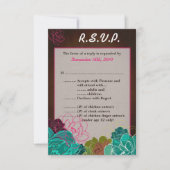 3.5x5 R.S.V.P.-kaart Neon Lente Bloemen RSVP Kaartje (Voorkant)