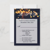 3.5x5 R.S.V.P. Kaart Oak Tree String Lights Night (Voorkant)