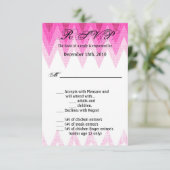 3.5x5 R.S.V.P. Kaart Ombre Chevron Roze (Staand voorkant)