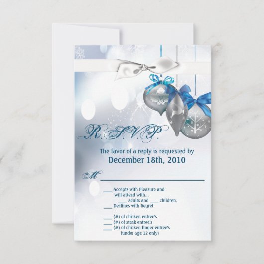 3.5x5 R.S.V.P. Kaart Ornamenten Sneeuwvlokken Snee (Voorkant)