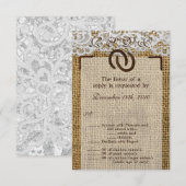 3.5x5 R.S.V.P. Kaart Paardenhoeven Jute (Voorkant / Achterkant)