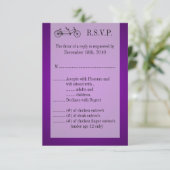 3.5x5 R.S.V.P. Kaart Paarse Dubbele Fiets (Staand voorkant)