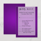3.5x5 R.S.V.P. Kaart Paarse Dubbele Fiets (Voorkant / Achterkant)