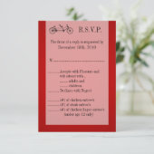 3.5x5 R.S.V.P. Kaart Rode Dubbele Fiets (Staand voorkant)