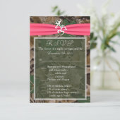 3,5x5 R.S.V.P. Kaart Roze Browning Camo (Staand voorkant)