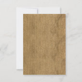 3.5x5 R.S.V.P. kaart Roze Burlap Kant (Achterkant)